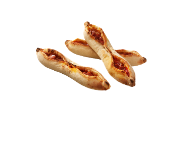 pizza štručka s salamo in mozzarello