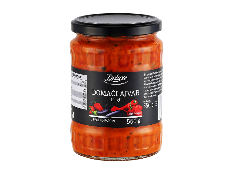 Kozarec blagega ajvarja s pečeno papriko, 550 g.