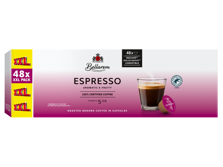 Espresso kavne kapsule, združljive z Dolce Gusto, XXL pakiranje 48 kosov.