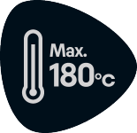 Najvišja temperatura 180°C.