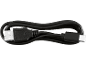 Črn USB polnilni kabel z USB-A in USB-C priključki.