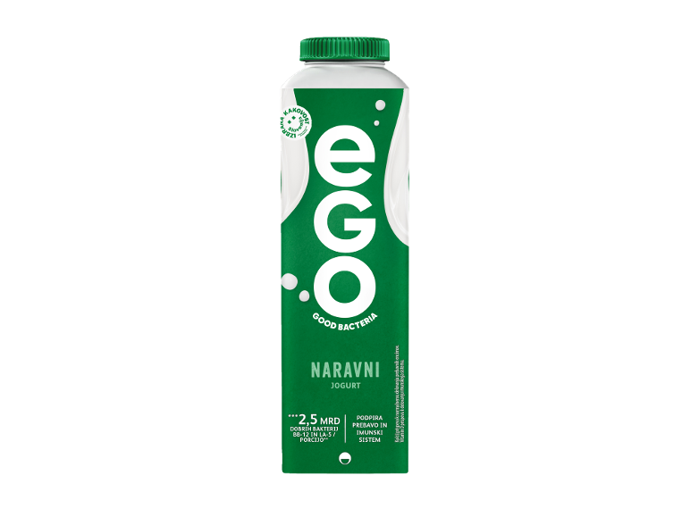 Naravni jogurt z dobrimi bakterijami, ki podpira prebavo in imunski sistem.