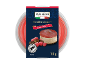 Ricotta sladica z giandujo in malinami, 110 g, z oznako Rainforest Alliance.