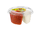 Pakiranje trio omak za nachose: salsa, guacamole in kisla smetana, teže 205g.