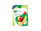 Jabolčno-bananin pire v vrečki, 6x100g, za otroke od 1. leta, ekološko.