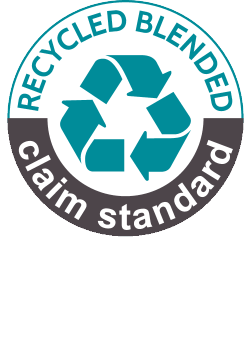 Standard recikliranih mešanih zahtev, vsebuje 52% RCS-certificiranega recikliranega poliestra.
