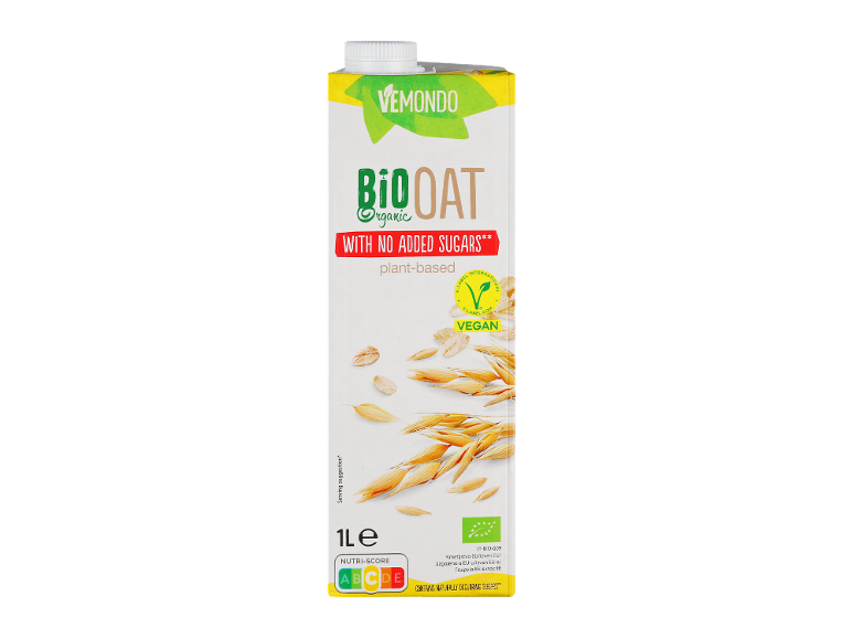 Organski ovseni napitek brez dodanih sladkorjev, rastlinski, veganski, karton 1L.