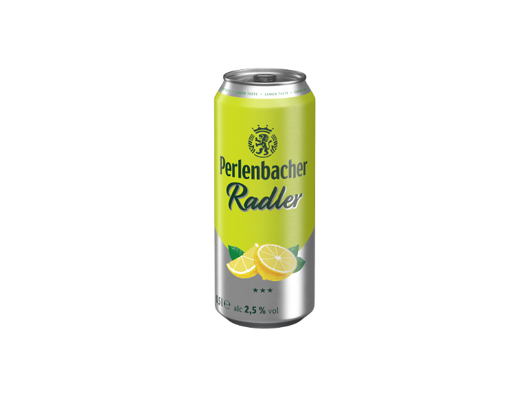 Pločevinka limoninega radlerja z 2,5% alkohola.