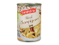 Konzerva narezanih šampinjonov z etiketo z napisom »Sliced Champignons«.