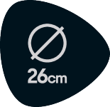 Premer 26 cm.