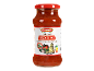 Kozarec paradižnikove omake s sirom Pecorino, z etiketo in Nutri-Score.