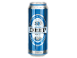 Modro-srebrna pločevinka lager piva z 3,0 % alkohola.