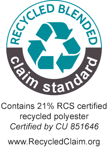 Certificiran standard reciklirane mešanice: 21% RCS-certificiran recikliran poliester, CU 851646.
