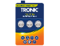 Litijeve gumbne baterije Tronic CR2016 (3 kosi, 80 mAh, 3V) z ikonami za uporabo.