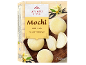 Škatla japonskih vanilijevih mochi, sladoled v riževem testu, s 6 zamrznjenimi kosi.