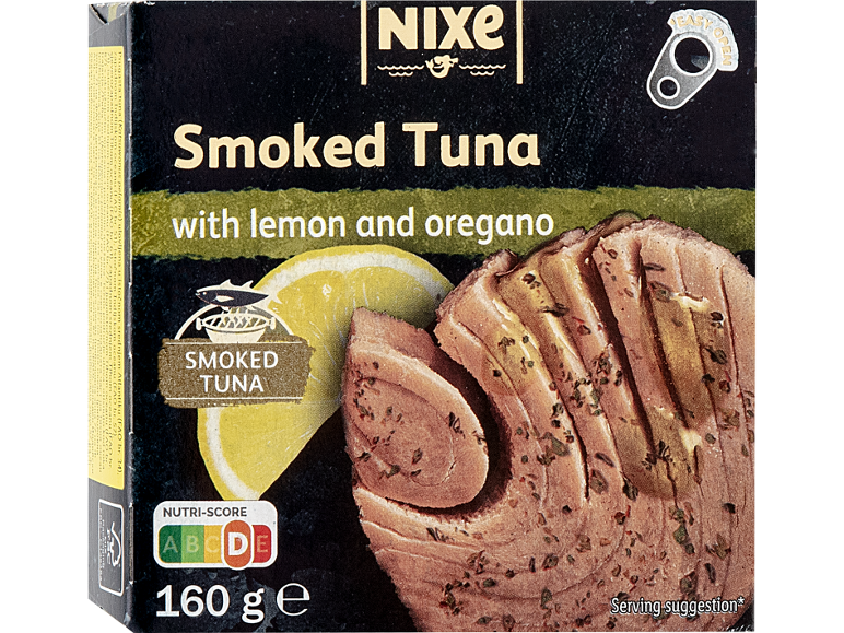 Dimljena tuna z limono in origanom, 160 g, Nutri-Score D