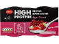 Visokoproteinska jogurtna sladica z granatnim jabolkom, malinami in goji jagodami, brez maščob.