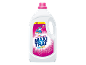 Tekoči detergent za barvno perilo za 100 pranj, z risano živaljo.