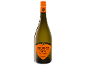 Steklenica Prosecca Treviso z oranžnim zamaškom in oranžno etiketo s pikami.
