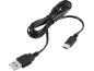 Kabel USB-A na USB-C, črn, navit.