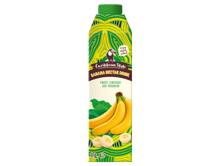 Karibski bananin nektar z najmanj 25 % sadnega deleža, 1L.