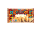 Piščančje samose v karibskem stilu, 6 porcij, 240g, z barvitim vzorčastim ozadjem.