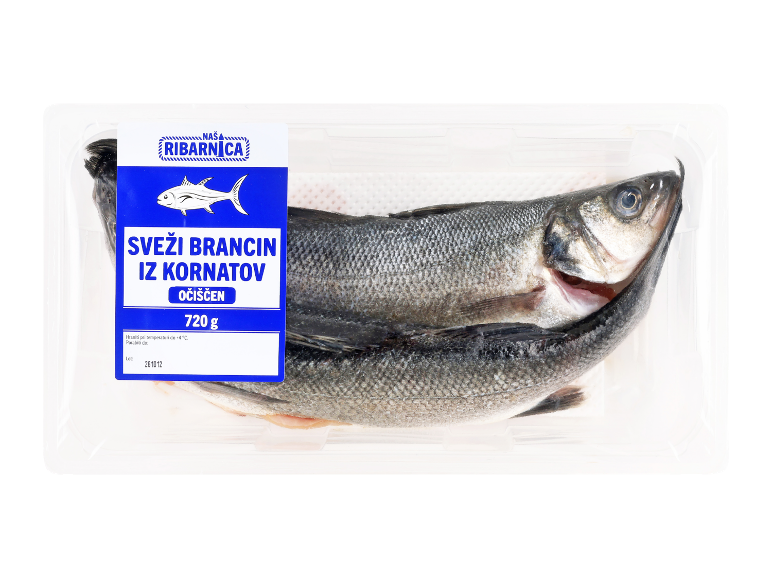Sveži brancin Naša ribarnica v embalaži, 720 g