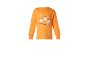 Oranžna majica z dolgimi rokavi z ljubkim potiskom duhov in besedilom 'SPOOOOKY NIGHT~'.