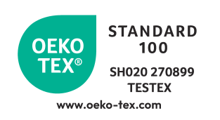 Logotip certifikata OEKO-TEX® STANDARD 100 SH020 270899 TESTEX