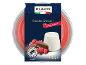 Ricotta sladica z giandujo in malinami, 110 g.