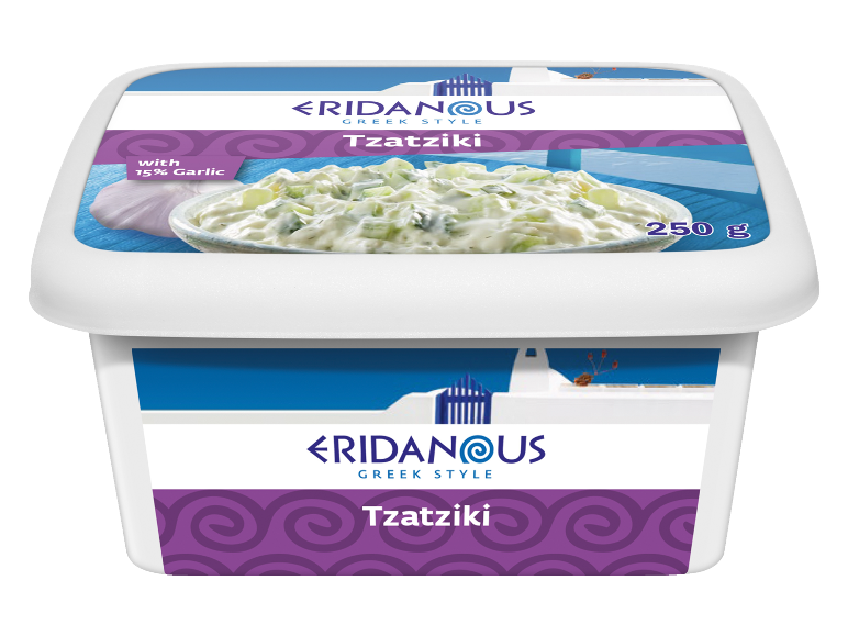 Grški tzatziki v posodi s 15 % česna, 250 g.