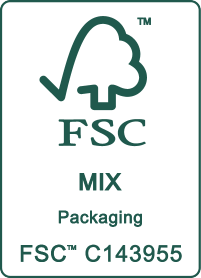 Pečat FSC MIX Packaging z licenčno številko C143955.