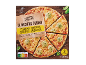 Pizza štirje siri s hrustljavo podlago, narezana na kose, z Nutri-Score A.