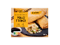 Škatla piščančjih pomladnih zvitkov s 5 kosi, 400g, z Nutri-Score A in navodili za kuhanje.