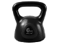 Črna 6 kg kettlebell za vadbo moči.