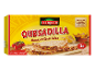 Quesadilla z mehiško salso, govedino, zelenjavo, čedar sirom in nachosi.