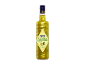 Steklenica bleščečega limoninega likerja z etiketo z napisom „Glitter Limoncello“.