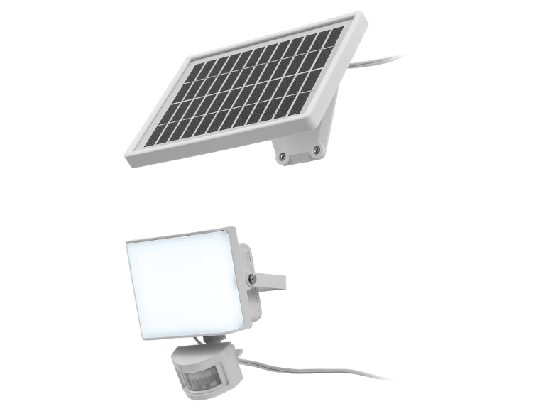 Solarna LED reflektorska luč z detektorjem gibanja.