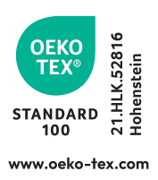 Certifikat OEKO-TEX® STANDARD 100, številka 21.HLK.52816 Hohenstein.