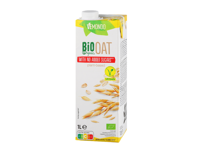 Bio ovseni napitek brez dodanega sladkorja, rastlinski, 1L karton.