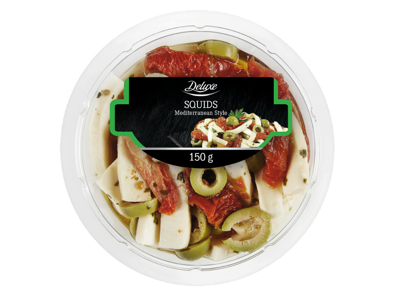 Sipice v mediteranskem slogu s sušenimi paradižniki in zelenimi olivami, 150 g