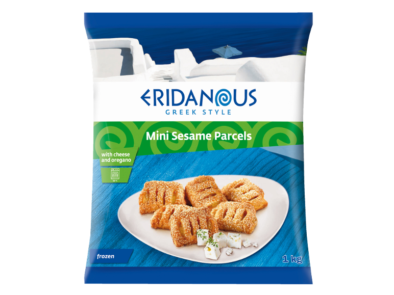 Zamrznjeni mini sezamovi zavitki s sirom in origanom, grški stil, 1 kg.