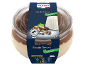 Ricotta sladica z lešniki in čokolado, 110g, v steklenem kozarcu.