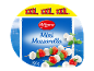 XXL pakiranje mini mozzarelle s češnjevimi paradižniki in baziliko na nabodalih, 150 g.