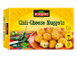 Škatla čili-sirovih nuggetov z jalapeño papriko in navodili za kuhanje.