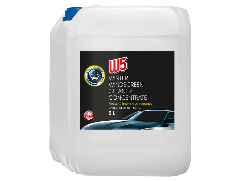 5L koncentriranega zimskega čistila za vetrobransko steklo z vonjem citrusov, do -60°C.