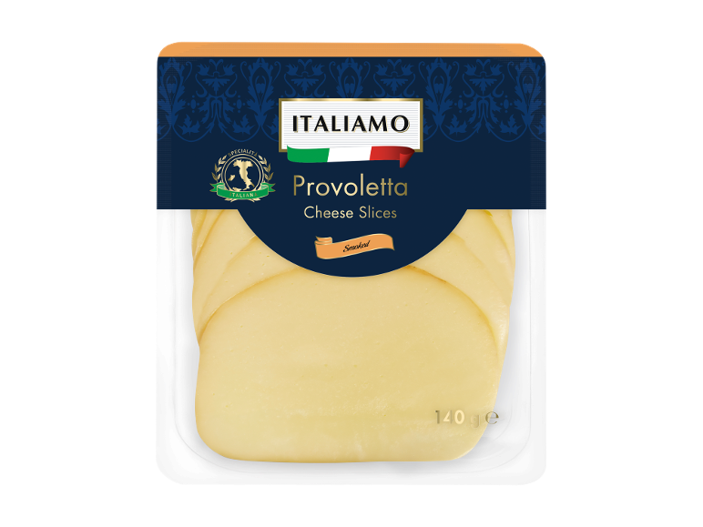 Dimljeni sir Provolone v rezinah, 140 g