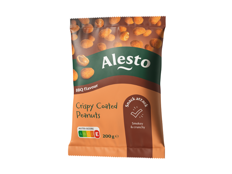 Hrustljavi arašidi z okusom žara, 200g, Nutri-Score C