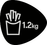 Pečat s pomfritom in 1,2 kg.