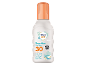 Občutljiv sprej za sončenje SPF 30 z UVA/UVB zaščito, vodoodporen in brez dišav.